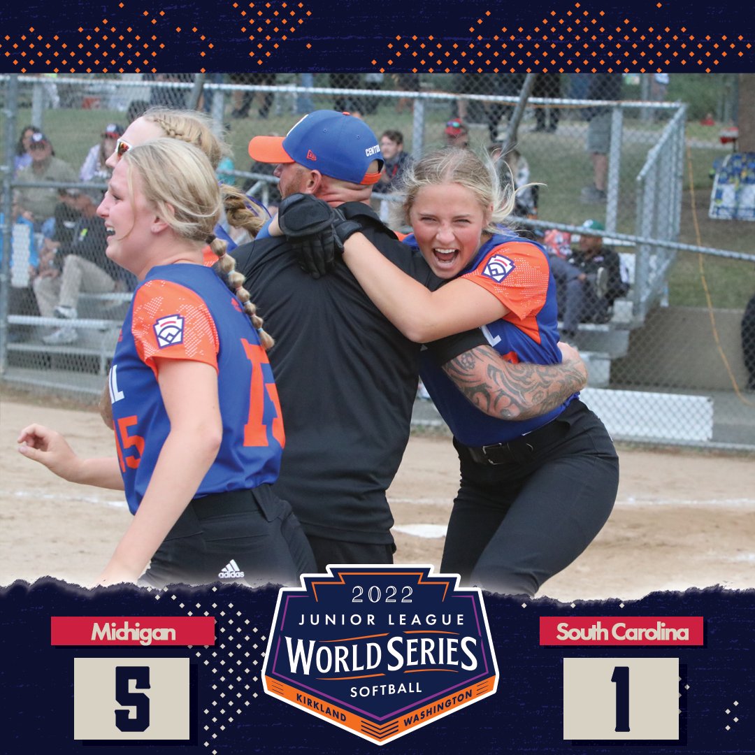 LittleLeague's tweet image. Michigan wins the Junior League Softball World Series!