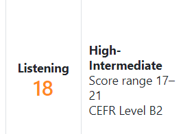 frannndev's tweet photo. Hace unos días hice una prueba de practica para la TOEFL y en cuanto a Reading estoy bastante bien, acorde a la página soy C1.
Ahora, hice uno de listening, hay cosas por mejorar, vamos por más https://t.co/UqVnV1Mnq1