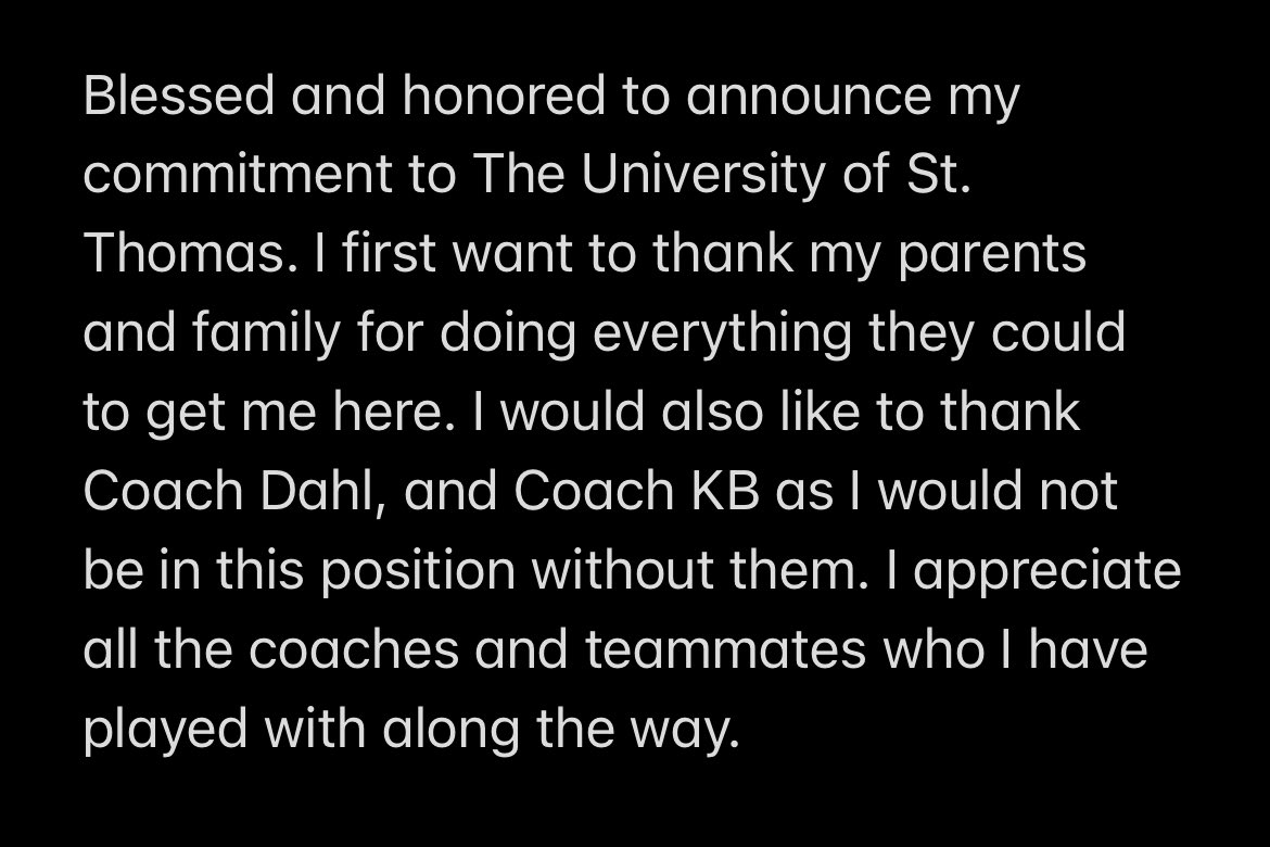 Committed. <a href="/Coach_Caruso/">Coach Glenn Caruso</a> <a href="/CoachJakeLandry/">Jake Landry</a> <a href="/OLine_TEK/">Jeff Duvendeck</a> <a href="/UST_Football/">St. Thomas Football</a>