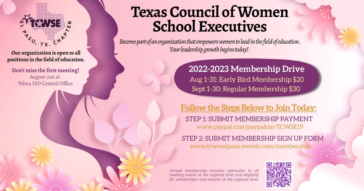 TcwseEP's tweet photo. Our organization is committed to mentoring all levels of women educators. 💛💜 

Join today! Our first meeting is Aug 31st. See you there! 😊

Message us here if you have questions! 📧 

Complete the Membership Form &amp; Send $20 Payment through PayPal here:  https://t.co/rO7JSshnk1 https://t.co/TFTQyUyXW5