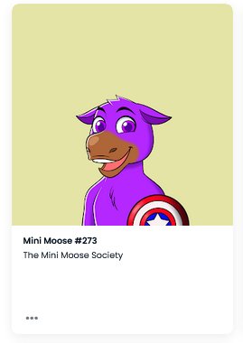 Matt Force (@ppelephantyt) on Twitter photo Shoutout to my man <a href="/BoogwardNFT/">Boogward.eth</a> for Gifting me this <a href="/moosesocietynft/">The Moose Society🦌</a> Purple Mini Moose with Purple eyes and Captain America Sheild! This Mini is never leaving my collection. Truly blessed to know you my man! Appreciate it more then you know 💜. #blessed #Purple Shoutout to my man <a href="/BoogwardNFT/">Boogward.eth</a> for Gifting me this <a href="/moosesocietynft/">The Moose Society🦌</a> Purple Mini Moose with Purple eyes and Captain America Sheild! This Mini is never leaving my collection. Truly blessed to know you my man! Appreciate it more then you know 💜. #blessed #Purple