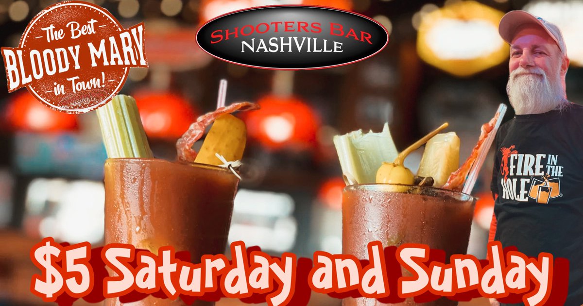 $5 Bloody Marys and Breakfast Shots till 7pm