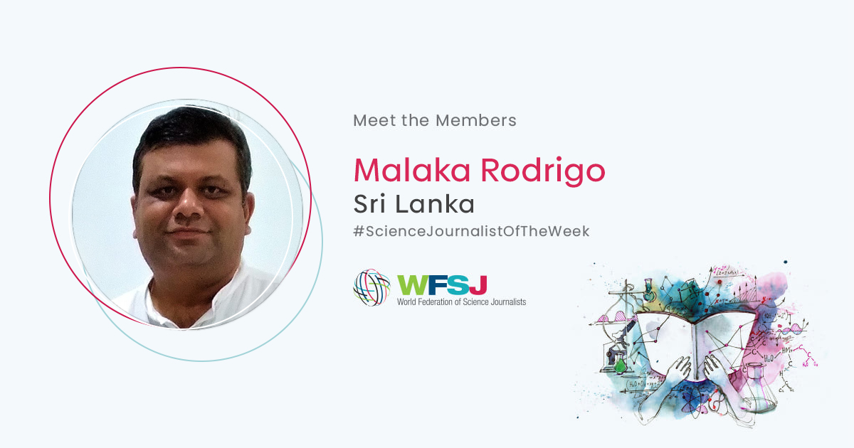 WFSJ's tweet photo. #sciencejournalistoftheweek
Malaka Rodrigo (@MalakaRodrigo)
He is a science journalist from #SriLanka
https://t.co/3a9EybiIYo https://t.co/f5mNfSZqW5