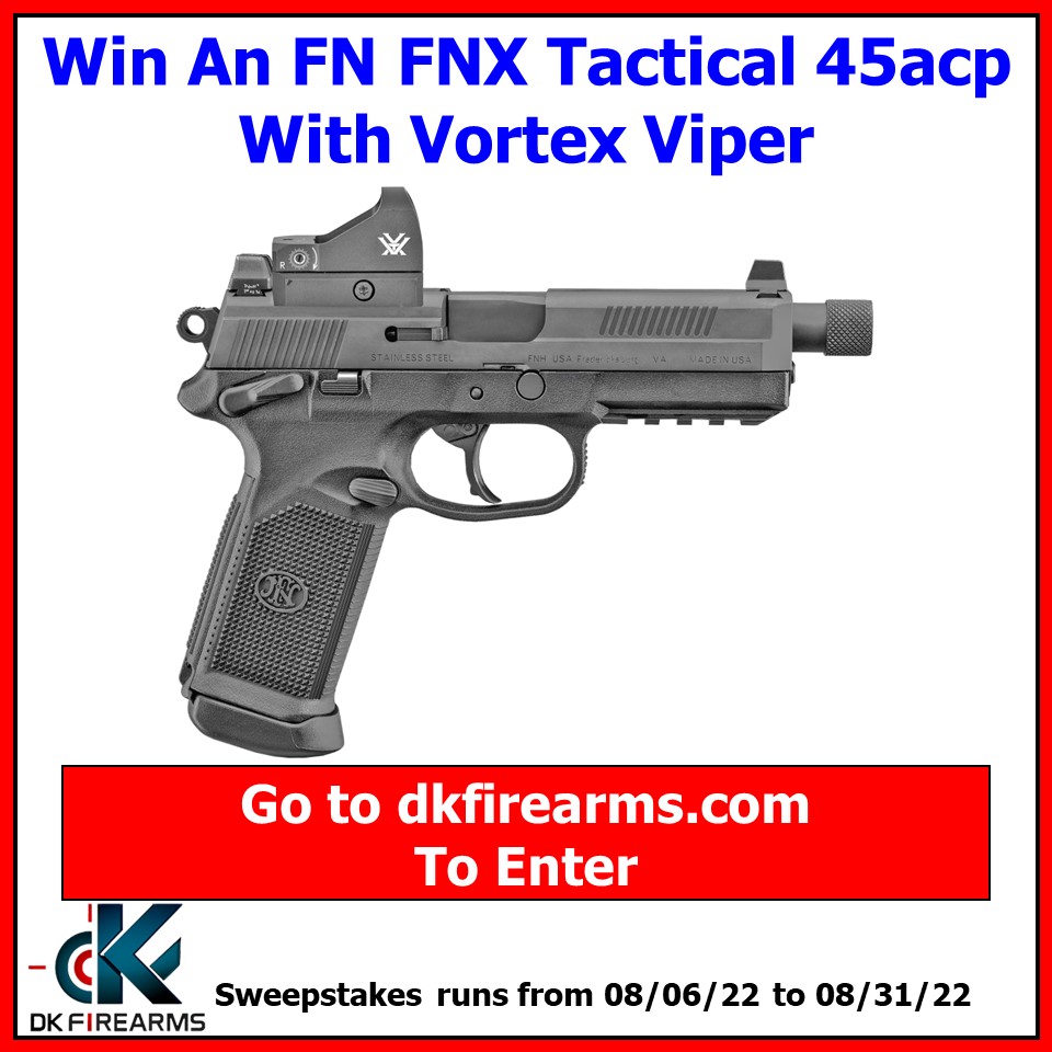 DkFirearms's tweet image. New Gun Giveaway At DK Firearms! 

Win An FN FNX Tactical 45acp With Vortex Viper!

dkfirearms.com/bonus-gun-give…

#gungiveaway