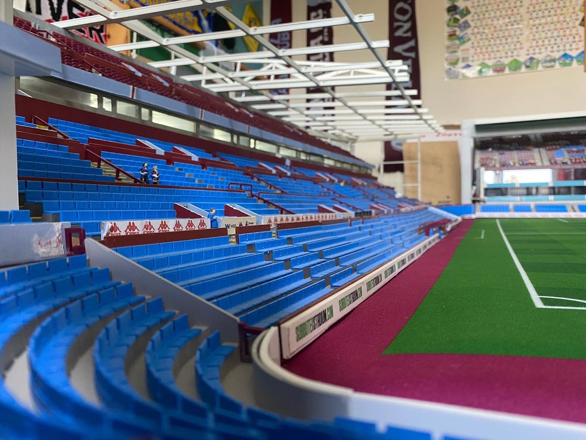 alan_avfc1963's tweet photo. For disgruntled Villa fans. My model of Villa Park surrounds a Subbuteo pitch. @AVFCOfficial #UTV #Subbuteo75 #PremierLeague https://t.co/KeZaRgT4KU