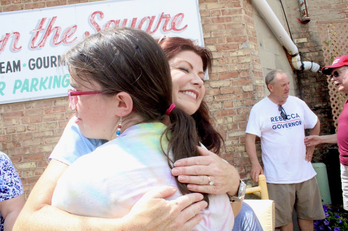 RebeccaforReal's tweet photo. Enthusiasm is high in Elkhorn! Voters are fired up to send a proven conservative to take on Tony Evers this fall! #TakeBackWI https://t.co/2AMRVSX3bR