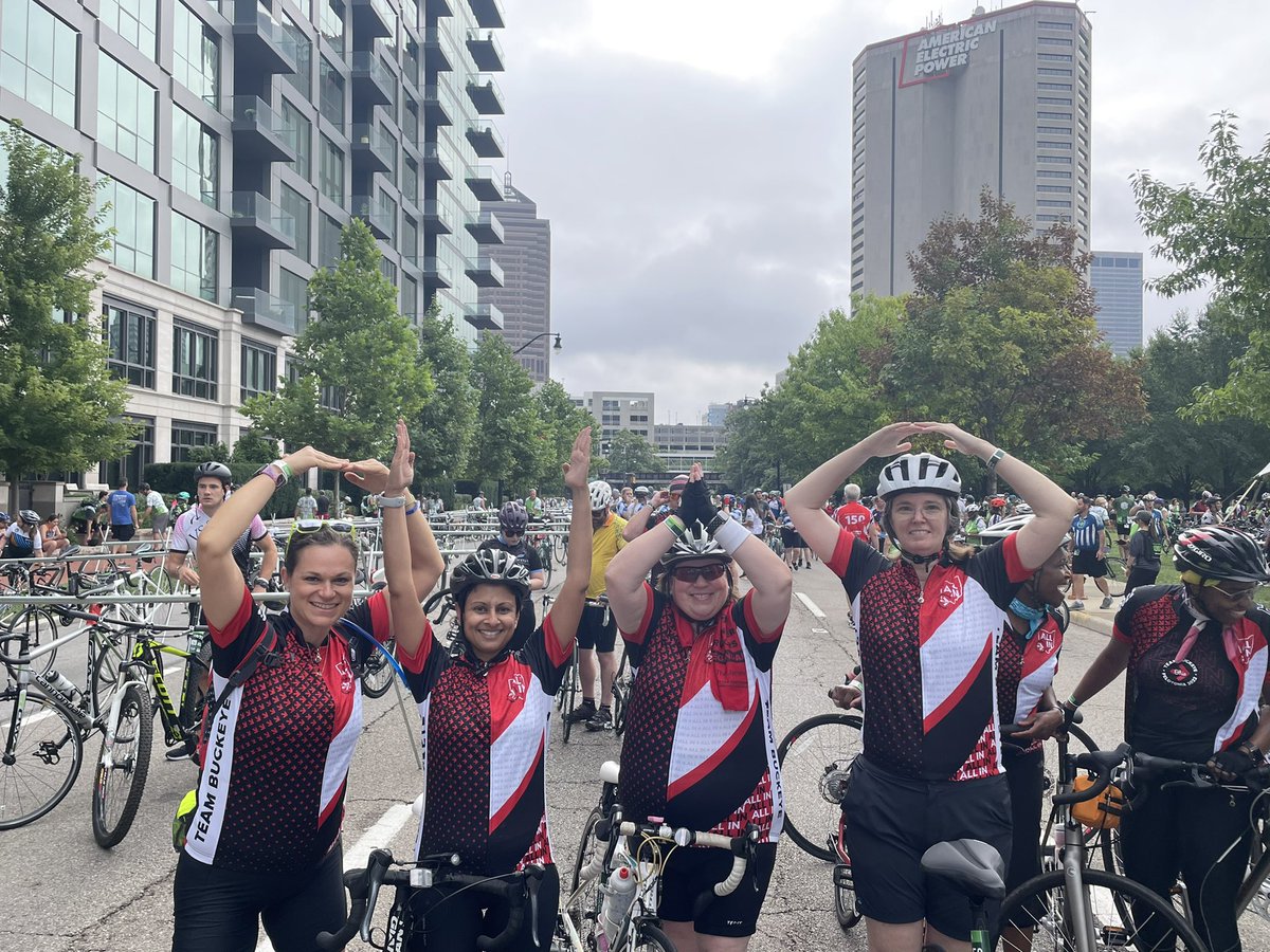 EndoSurgBSM's tweet photo. Great morning working toward a #CancerFreeWorld with @Pelotonia bike ride. Always a great cause. I ride for our patients with #AdrenalCancer #ThyroidCancer #NET #Parathyroidcancer #AllIn #EndCancer @OSUWexMed @OhioStateSurg https://t.co/772TC06pG5