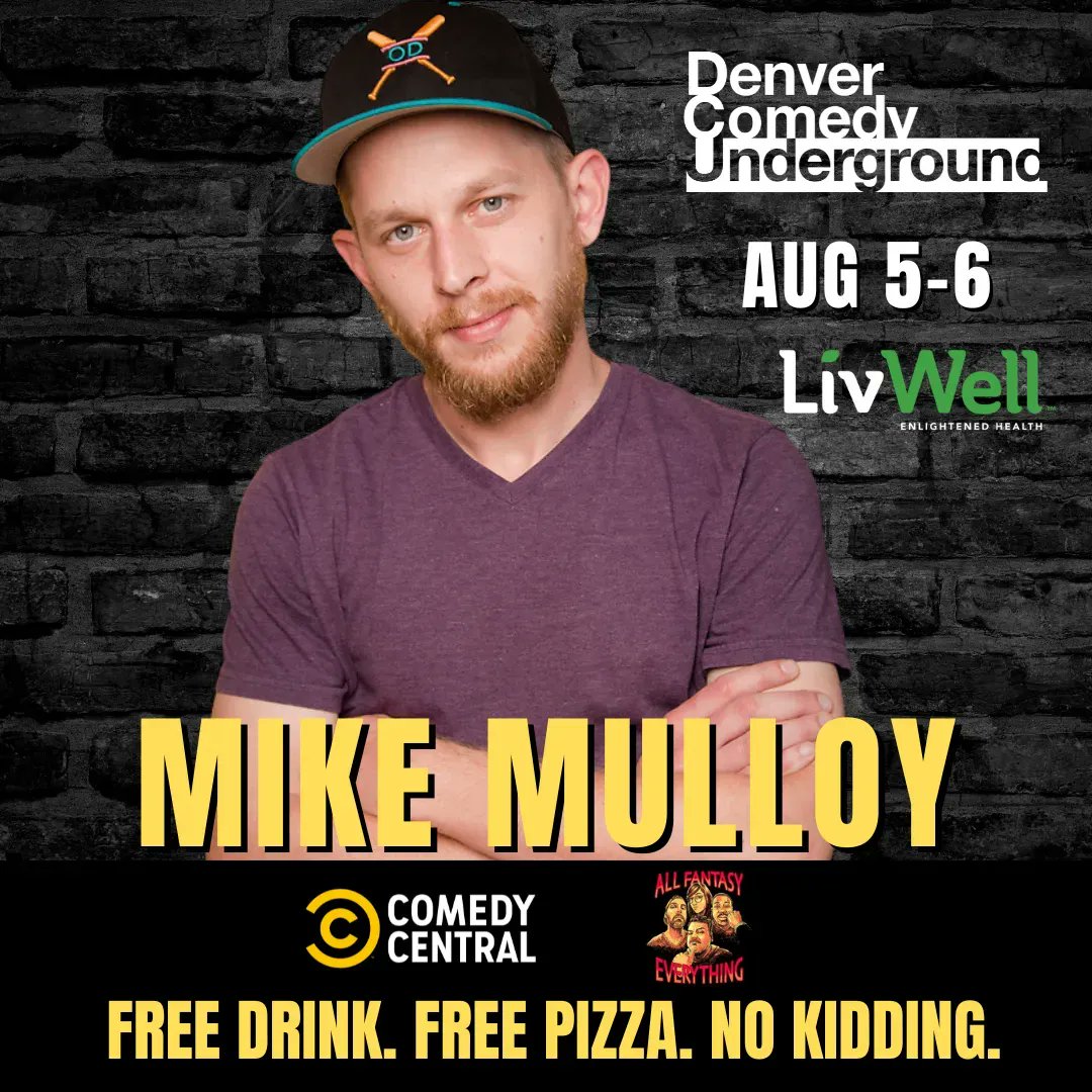 Denver! Last chance to see a great show this weekend!
The hilarious <a href="/handsomeadult/">mike mulloy</a> headlines! He's been crushing all week!
Plus we have FREE pizza, FREE drink, FREE parking, great local comedians opening and everyone who goes will get laid!

Tickets:
denvercomedyunderground.com/shows/184435