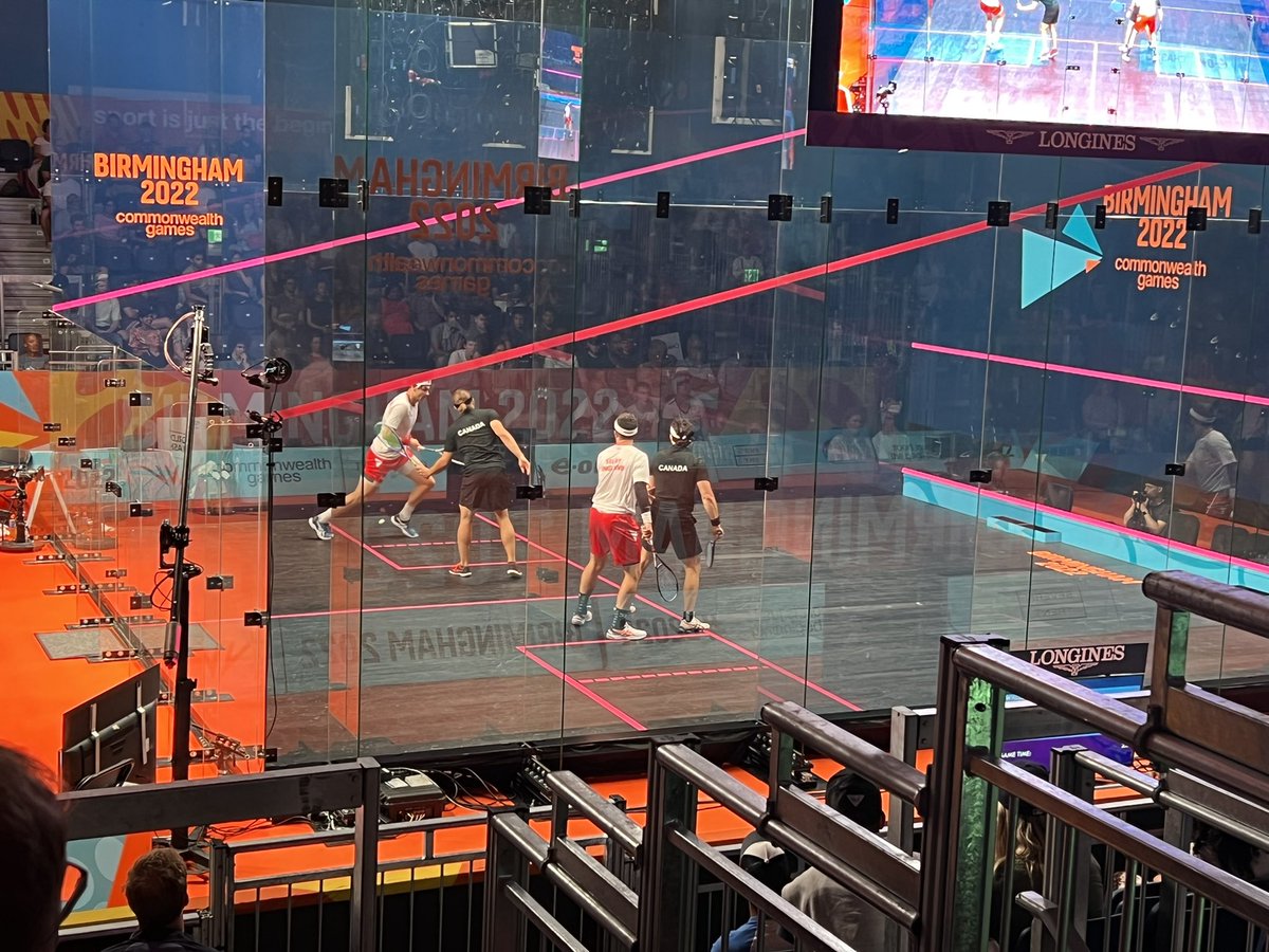 TeamRodrick's tweet photo. Awesome atmosphere here at Canada v England squash 🫣 #birmingham2022 https://t.co/I11W0Jqa4M