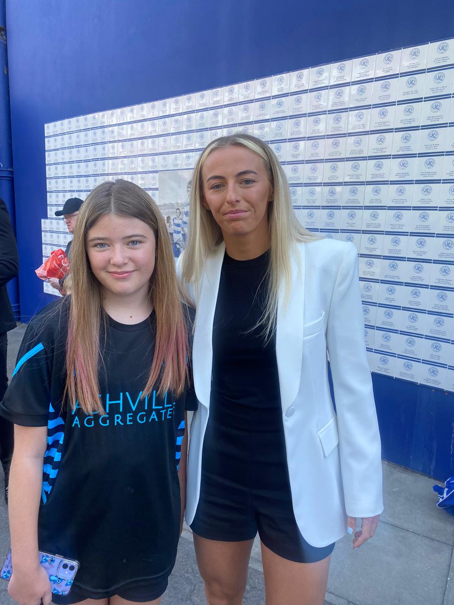 michael09toes's tweet photo. What a day! Rosie loved meeting @Chloe_Kelly98 today then a @QPR win! Defo a day for the memory book 😂 #QPR #Lionesses #englandwomen https://t.co/rZepsI0xDm