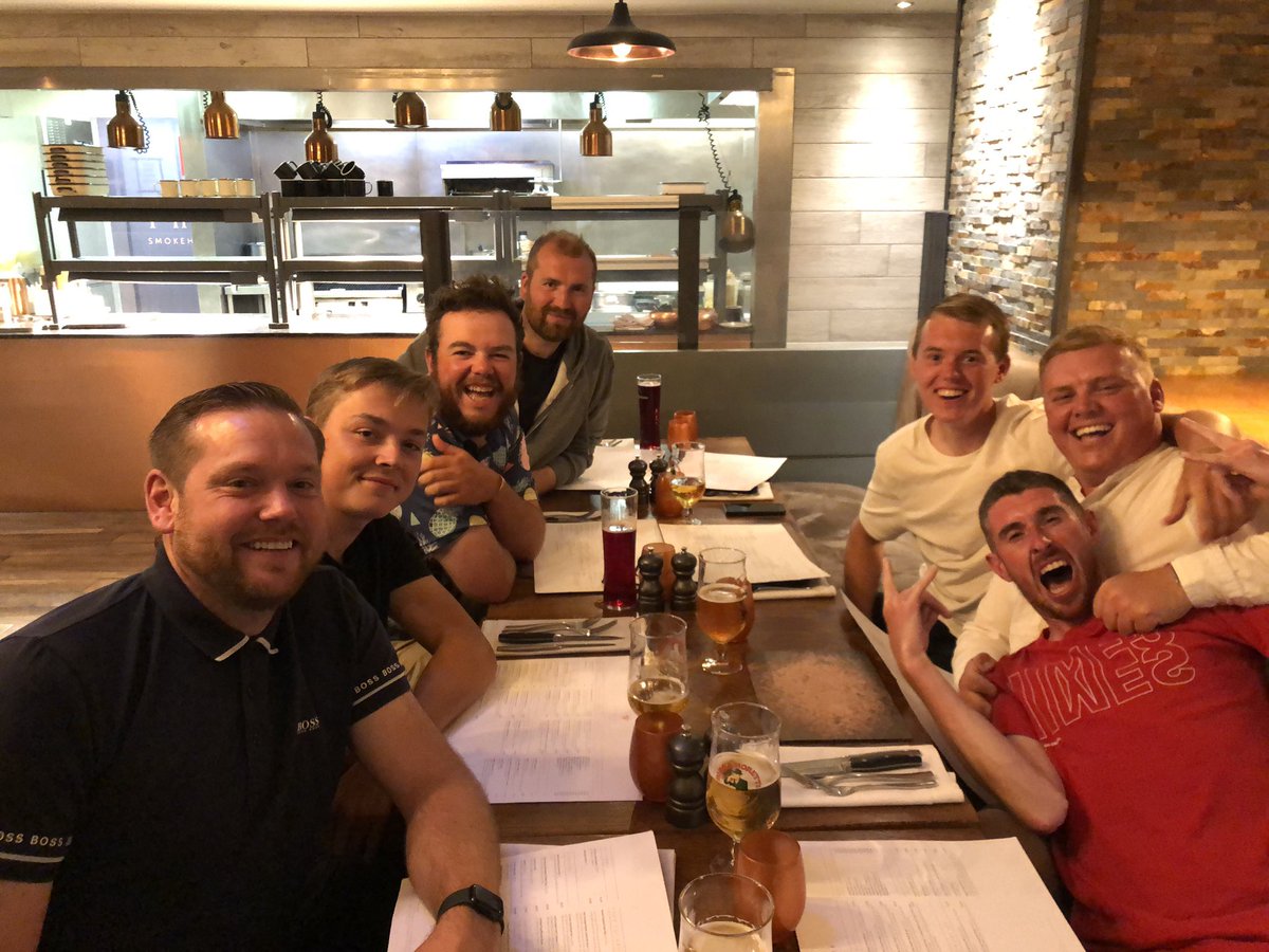 Early finish means dinner with the lads for the last night. Been cracking to meet &amp; work with such a top group of blokes. Cheers Fellas 🍻 <a href="/vowell94/">Jack Vowell</a> <a href="/CuthbertEddie/">Eddie Cuthbert</a> <a href="/ncd567/">Nath Davis</a> <a href="/Michael40601029/">Michael Davies</a> <a href="/nickstreety/">Nick Street</a> <a href="/jordan_inglut/">Jordan Inglut</a>
