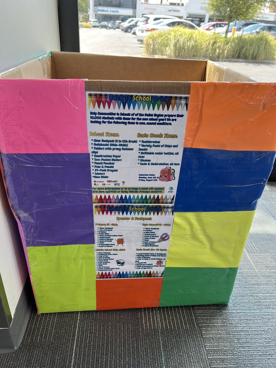 What a colorful way to give back for our Back to School Drive! 📚✏️🖍#BacktoSchool2022 #backstoschooldrive <a href="/nlr504/">Nicholas Redden</a> @theofficalcj10 @CaresseSimpson