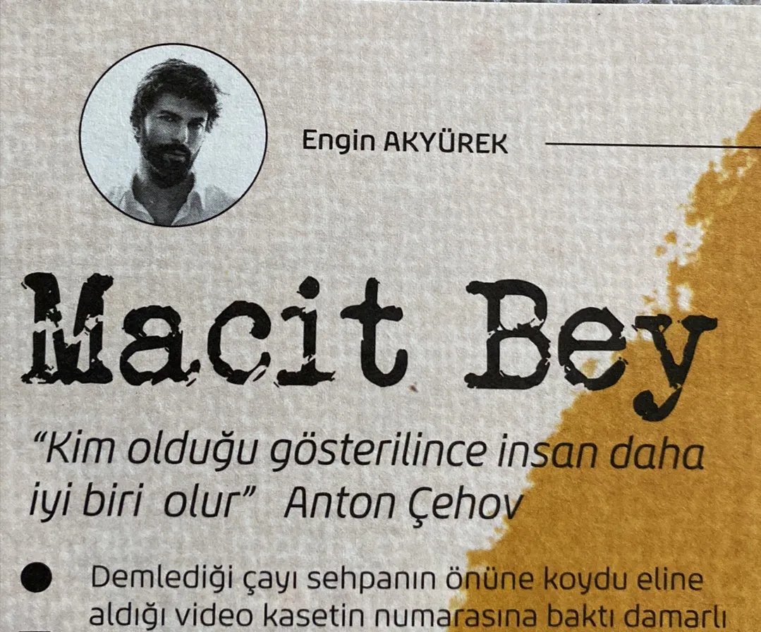 EnginAkyurekUY's tweet photo. Compartimos con ustedes la traducción al español de #MacitBey el último relato de #EnginAkyürek para la revista @_kafasinagore
👉
https://t.co/WDDYTPnvL6
.
.
#ElSeñorMacit #KafasınaGöre https://t.co/OTegsJBsg8