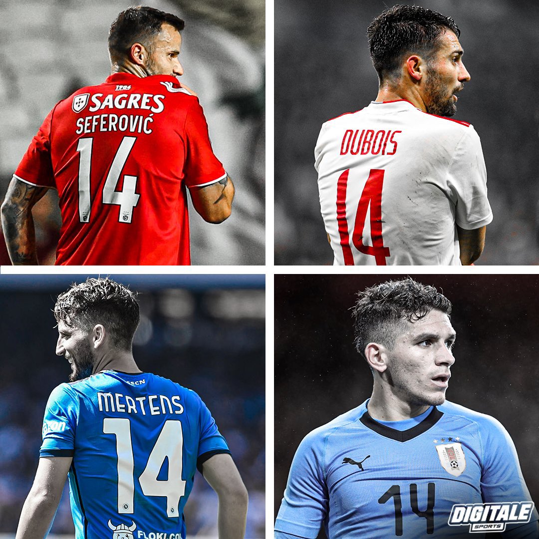 Lyon’dan Dubois 1️⃣4️⃣ Benfica’dan Seferovic 1️⃣4️⃣ Arsenal'dan Lucas Torreira 1️⃣4️⃣ Napoli'den Dries Mertens 1️⃣4️⃣ Galatasaray’ın yaptığı transferleri gören, numara değişikliği isteyen bazı kulüpler 👀Real Madrid Casemiro 👀Manchester City Laporte 👀Milan Mckkeni 👀Psg Bernat