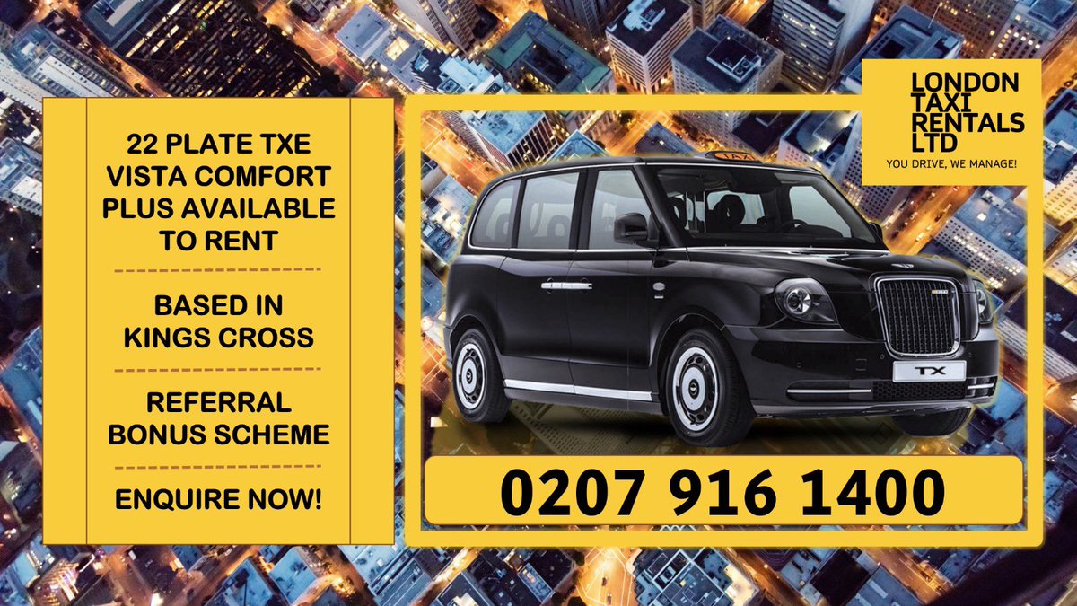 NEW STOCK COMING NEXT WEEK! 
CALL TO RESERVE!! 
OR EMAIL LondonTaxiRentals@gmail.com
