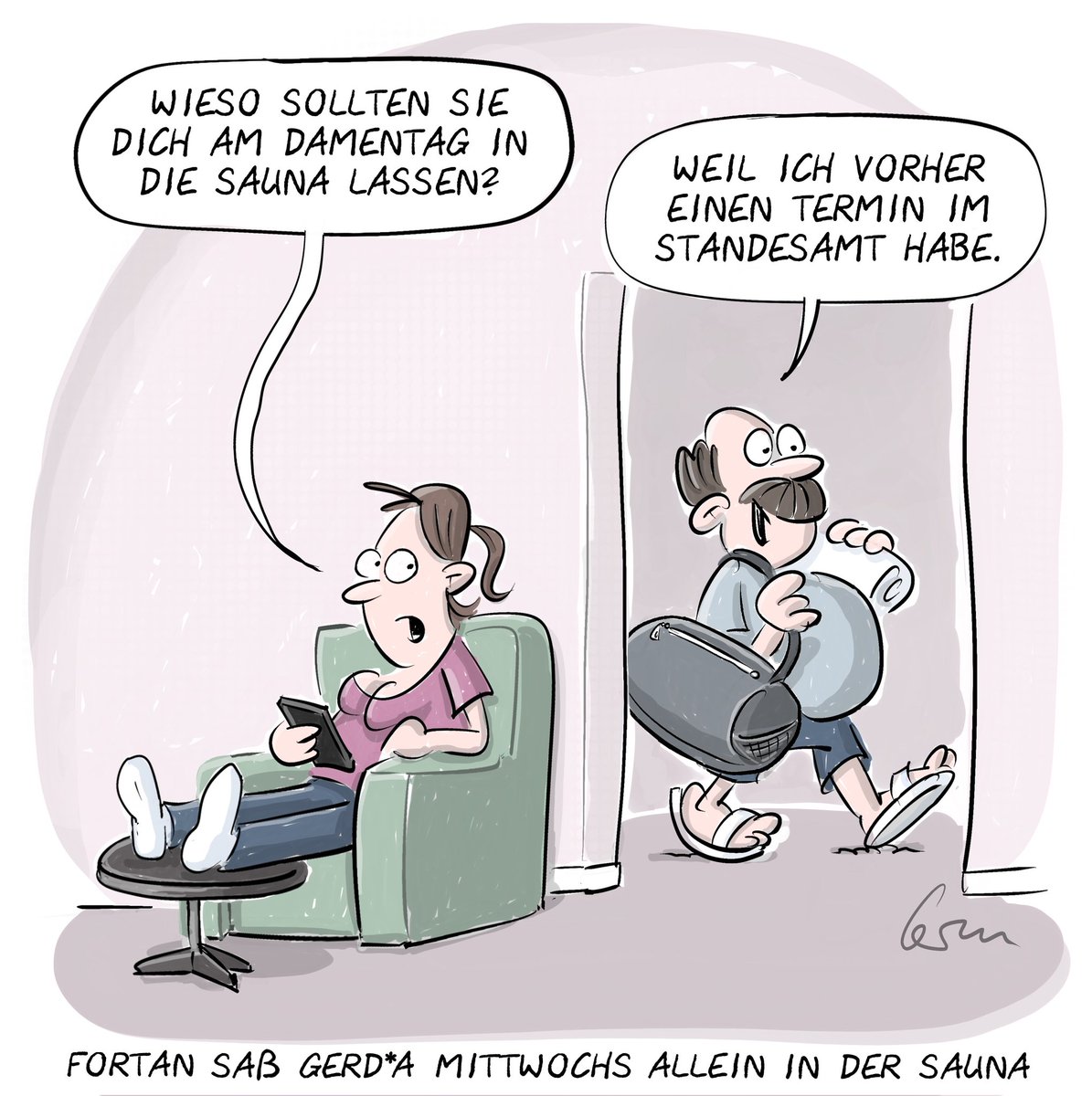 #selbstbestimmungsgesetz #diskriminierung #diversity #trans #transgender #nonbinary #nonbinär #standesamt #sauna #gesetz #politik #cartoons #heiterbisdunkel #lustigebilder #lachen #lustig #funny #satire #witzig #witz #witzbilder #witzbild #ormerod #insta #instagood #instaart
