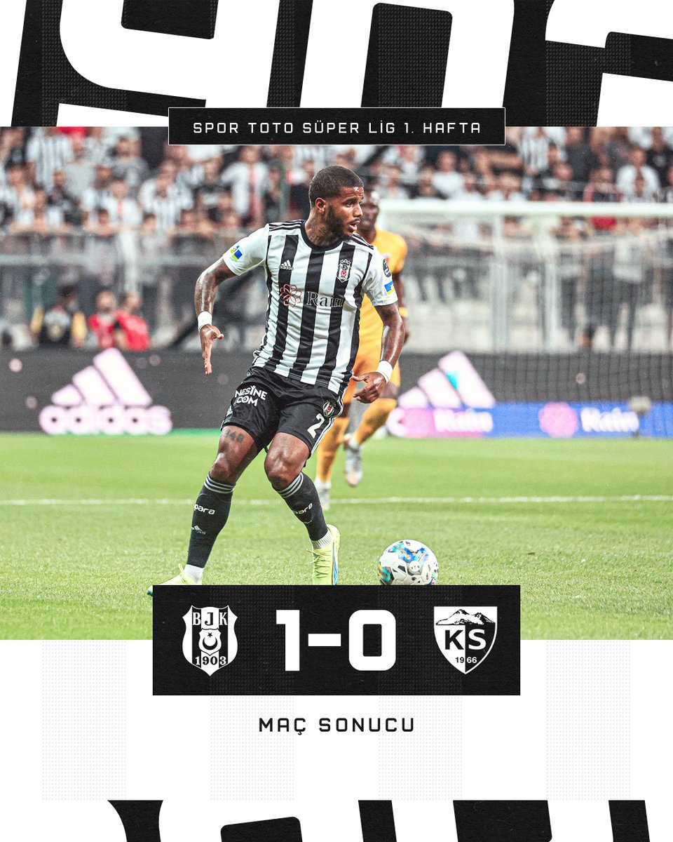 Sezonun ilk maçında 3 puan bizim. 💪🦅

#BJKvKYS