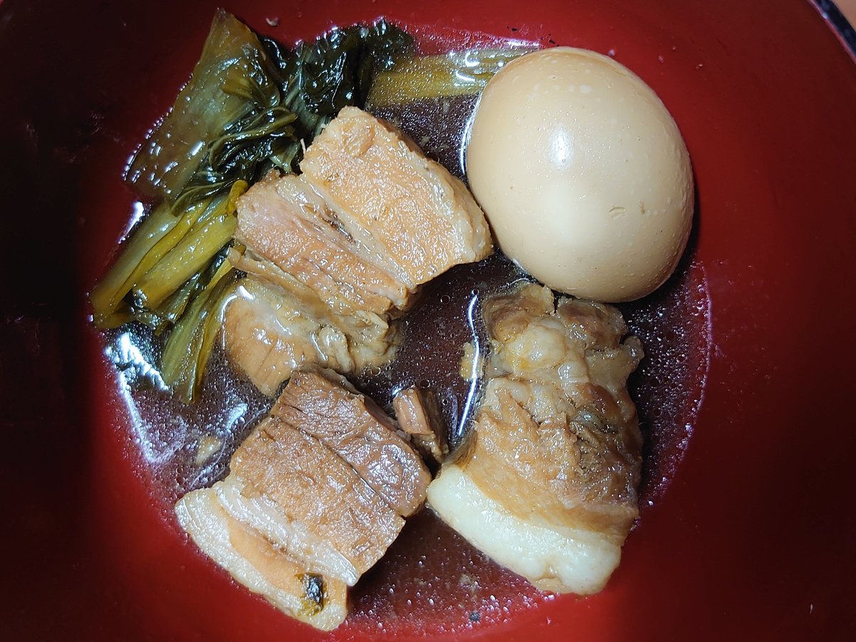 完成したラフテー もっと色が付いてほしかったかも 村名ばなな子 のイラスト