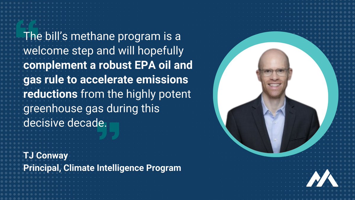 The methane emissions reduction program in the #InflationReductionAct will boost the oil and gas industry’s incentive to track their emissions and cut methane pollution. 👏

@RMIEmissions unpacks more here ➡️  bit.ly/3SrOXz1