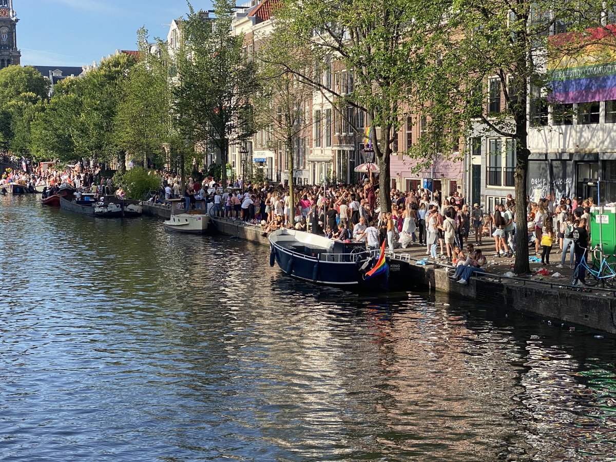Gay Pride 🏳️‍🌈 on Amsterdam’s Canals with all sorts of “pronouns” having a lot of fun!