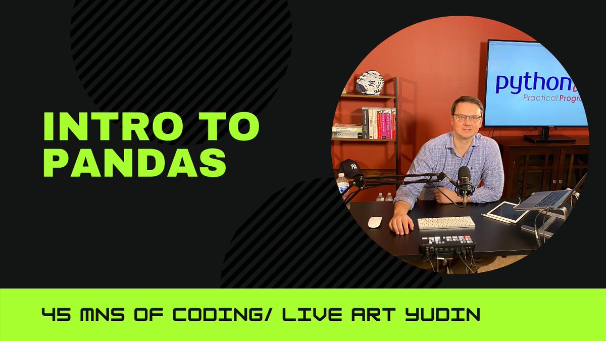 artyudin_nyc's tweet photo. Ask questions! Join Art Yudin Live channel on Youtube
Join and learn https://t.co/RuU3T4TYq5
#FreePython, #Python, #DataScience, #MachineLearning, #programwithus, #javascript, #100DaysOfCode, #100DaysOfPython https://t.co/bLfDOLWKBn