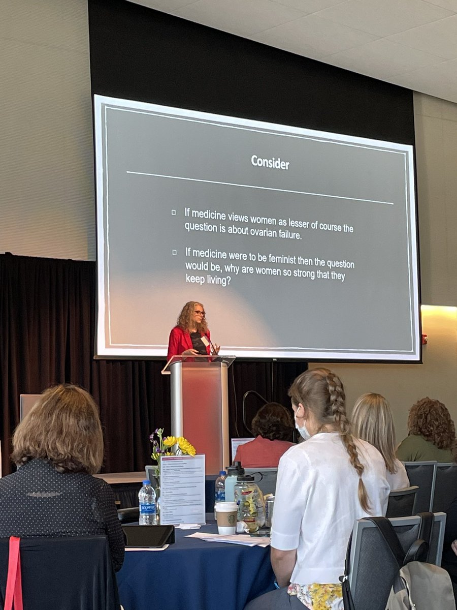 “We have created a culture where menopause is a disease, we have created a culture where there is not enough information for women.” We need to start talking about menopause! - <a href="/DrJenGunter/">Jennifer Gunter</a> #MenopauseSymposium