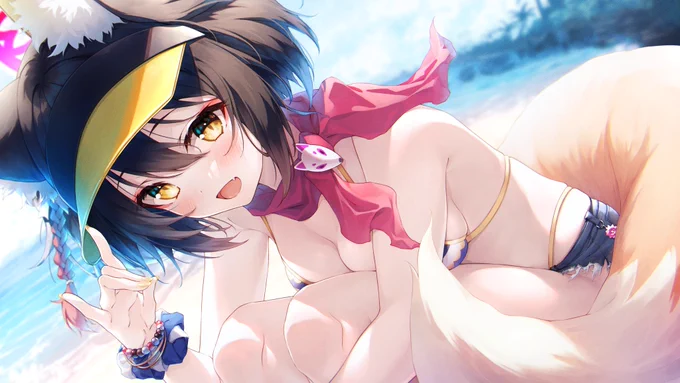 #ブルアカ #ブルーアーカイブ 
水着イズナさん完成。
忠犬的な接し方から乙女になってく流れがとてもよかったです。 