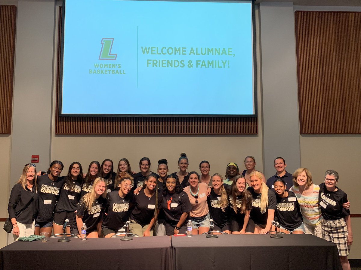 The foundation and future of <a href="/LoyolaWBB/">Loyola Women's Basketball</a> met on campus. Today was a great Greyhound day! <a href="/LoyolaMDAlumni/">Loyola Alumni</a>
