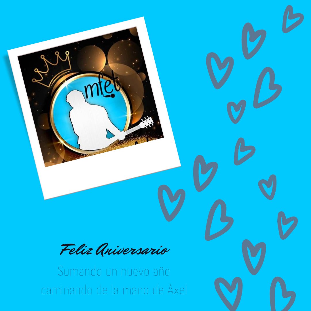 AxelFansMexico's tweet photo. La familia Mi Fuerza Eres Tú celebra hoy 21 años en los que sigue caminando de la mano de Axel.

Cada año es diferente, ninguno es igual al anterior. Pero lo que no cambia, es el cariño que se tiene por @AxelFansMFET

#FelizAniversario #MFET #MiFuerzaEresTú
💙💙💙💙💙 https://t.co/4diOYyveTI