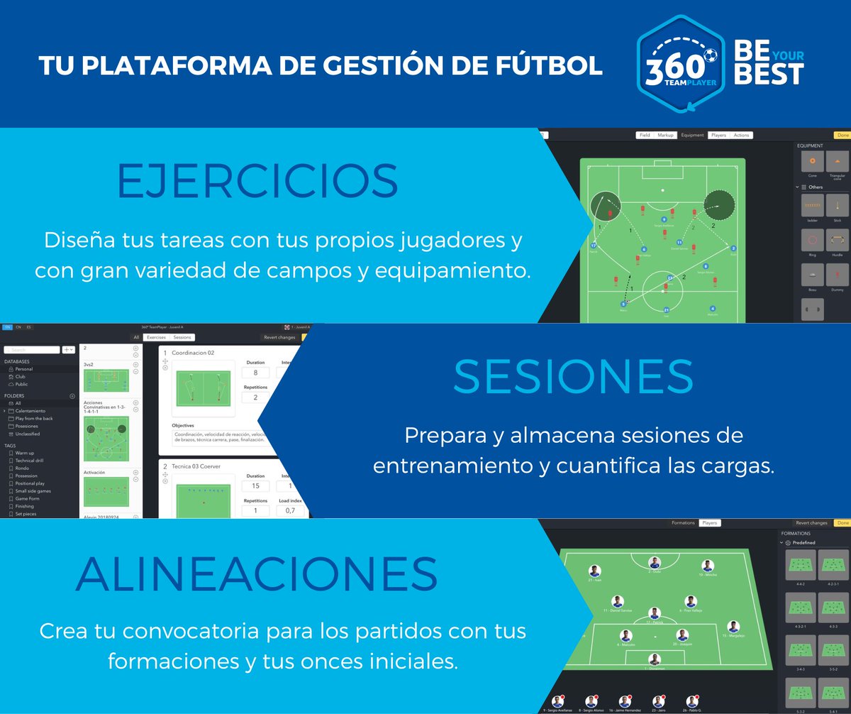 360TeamPlayer's tweet photo. Comienza la temporada controlando todas tus sesiones, partidos y plantilla desde el primer día! ✅💻⚽️ https://t.co/WDDhaHzgAk