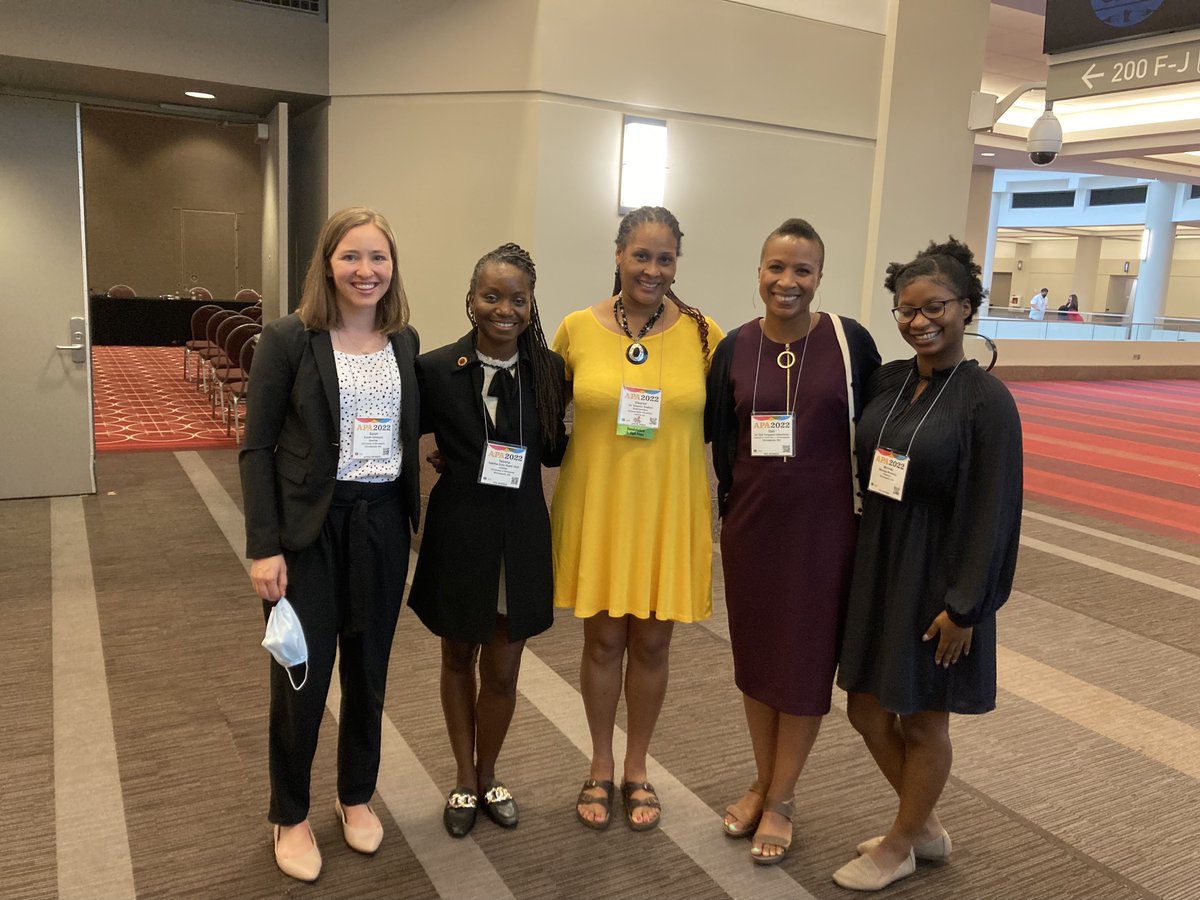 Dr. Ferguson and <a href="/SarahCGillespie/">Sarah Gillespie</a> presented at #APA2022, in a symposium including excellent talks by <a href="/HelenNeville12/">Helen Neville</a> and <a href="/jabaied/">Jamie Abaied</a>. We are grateful and inspired to be part of the community of scholars discussing Whiteness and racism, including @SeatonEleanor and Dean Grier-Reed.