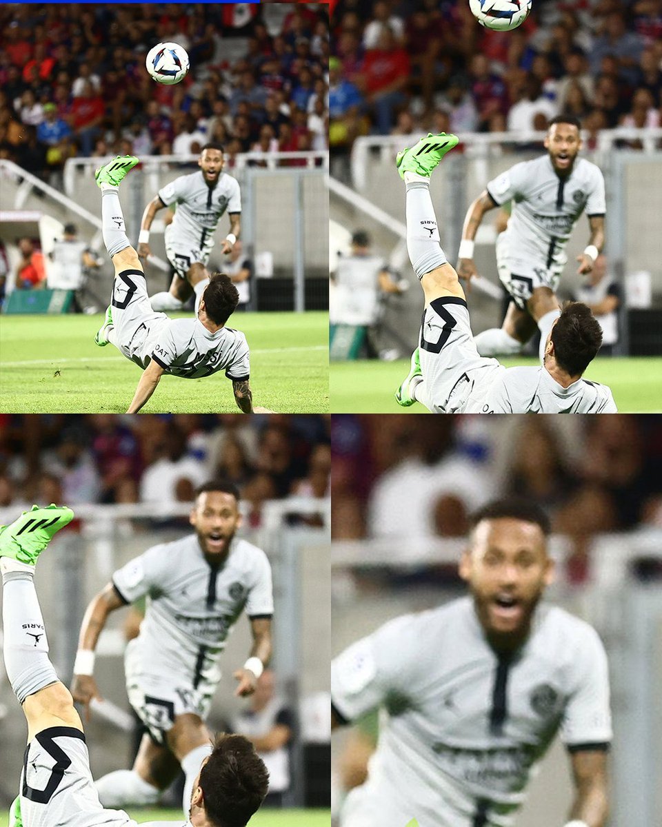 Offsider11's tweet photo. Neymar's reaction to Messi's bycicle-kick😳

#PSG https://t.co/OO7kebNY79