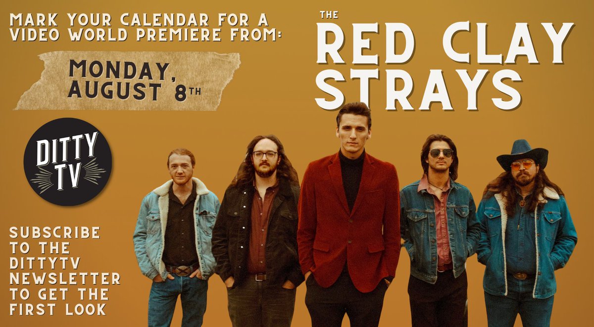 dittytv's tweet photo. Mark your calendars for a video world premiere from @RedClayStrays this Monday, August 8th, only on #dittytv.
#newmusic #newrelease #nowplaying https://t.co/4bJeSI8xCb
