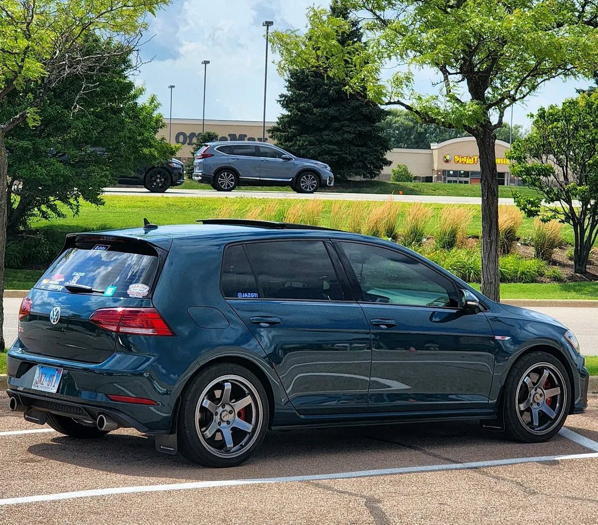 ThatGirlLiani's tweet photo. I love this car.  I know so many dream of Ferrari's, Lamborghini's and other super cars. Me, a GTI is my dream car and I get to drive my dream every day. 🥰

#GTI #Volkswagen #GreatFallsGreen #IntegratedEngineering #F1R #JAZGTI https://t.co/T8uNVa5uto