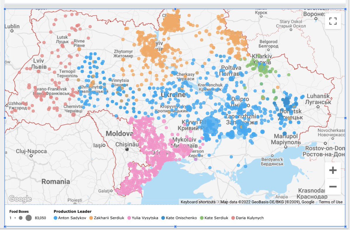 chefjoseandres's tweet image. A map of all the places we are feeding! More than 130 million meals to date! Over 1,500 shelters! 1.3 million meals a day! More than 5k @Ukraine people working with @WCKitchen over 300 million invested in Ukraine! Thanks to you! To keep going, We need Your help!🙏#WinterIsComing