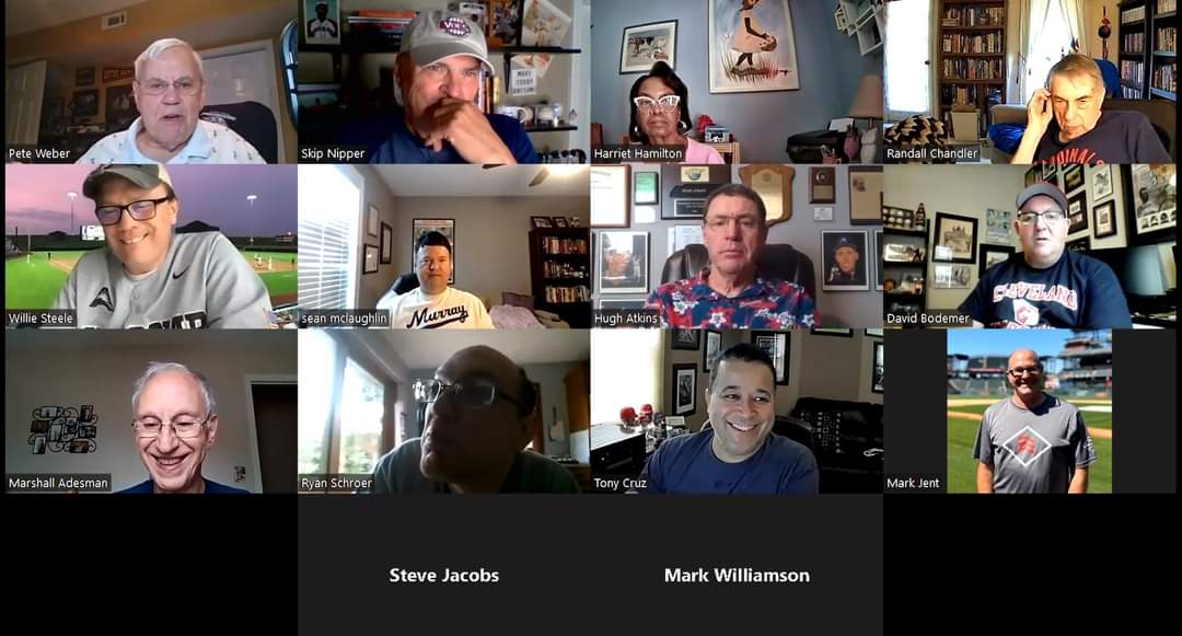 We had a terrific quarterly Grantland Rice - Fred Russell <a href="/sabr/">SABR</a> (Nashville) Chapter meeting today via Zoom. Thanks to <a href="/PeteWeberSports/">Pete Weber</a>, @wsteele9 @NineConference, and Mark Jent from <a href="/simplyafan18/">Simply A Fan</a> for their excellent presentations! #sabr #nashvillesabr #nashvillebaseball