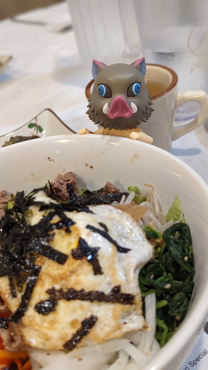 StudioMiscast's tweet photo. Korean BBQ makes Inosuke smile! ๐๐ #SmileFigure #Nendography #Nendoroid #inosukehashibira #goodsmilecompany #DemonSlayer #kimetsunoyaiba https://t.co/PLeVL0mwAW