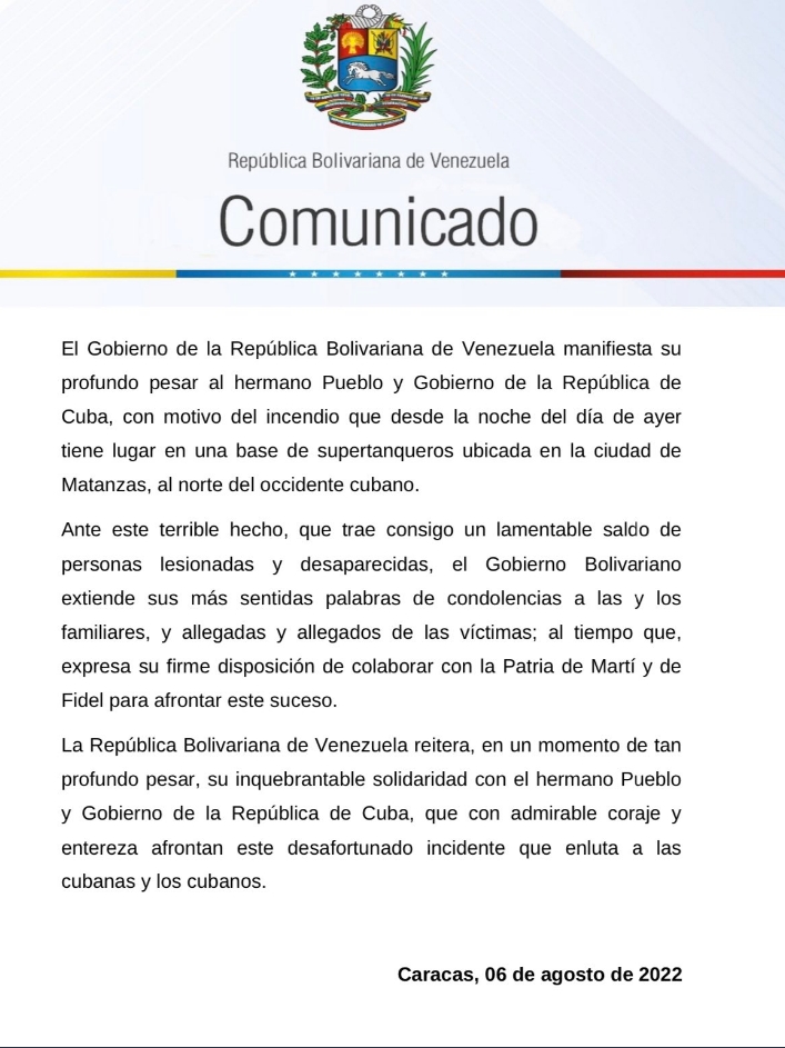 PartidoPCC's tweet photo. Desde la #Venezuela Bolivariana #FuerzaCuba #FuerzaMatanzas #Cuba https://t.co/QLinvK7v37