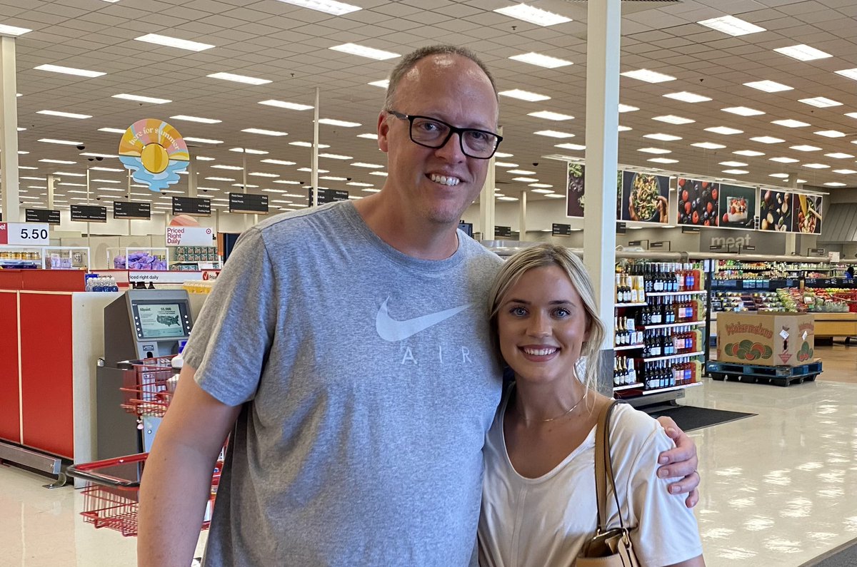CoachcoleECU's tweet photo. So great to run into former @ECUTigersWBB great @MaddieeGrace today. Program alum thriving in a great career too! https://t.co/rAhalPvC9d