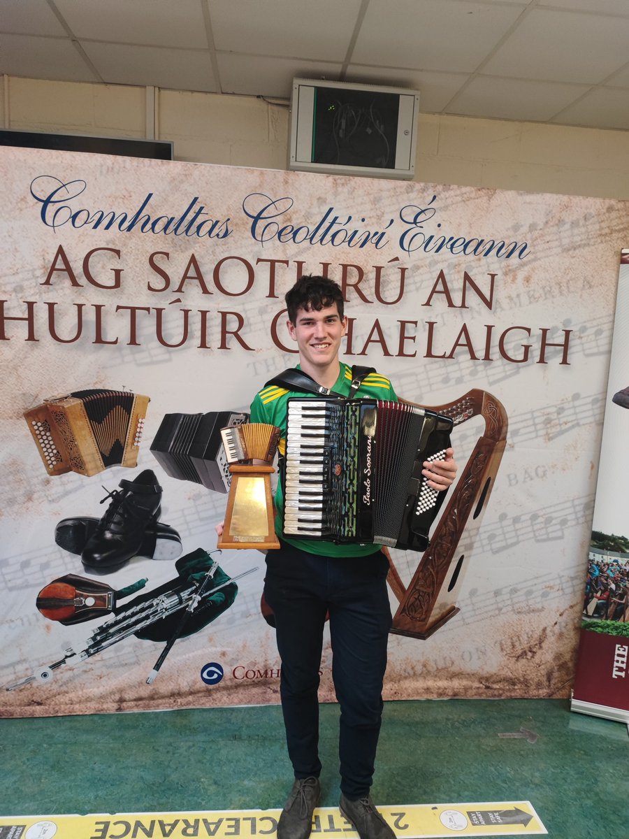 Congratulations Cormac , All Ireland Champion 15-18 on the Piano Accordion at the Fleadh Cheoil in Mullingar #Fleadh2022