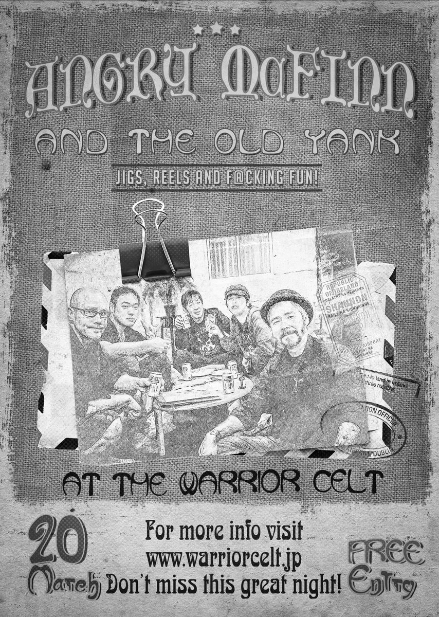 Oops ☠️ missed it! Catchya next time around for a few cold ones at The Warrior Celt in Ueno #Tokyo #AngryMcFinn #TheOldYank #Japan