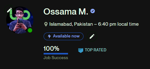 ossamamehmood's tweet photo. Different levels of vibes @Upwork💚, Achieve a #TopRated Freelancer Badge on Upwork🎉

Your consistency, help you to achieve milestones that you're fighting for a long🏄‍♂️

#upwork #upworksuccess #upworkfreelancer #upworkcolab #freelancerevolution #freelancer #success #letsconnect https://t.co/cjcYIwdaEX