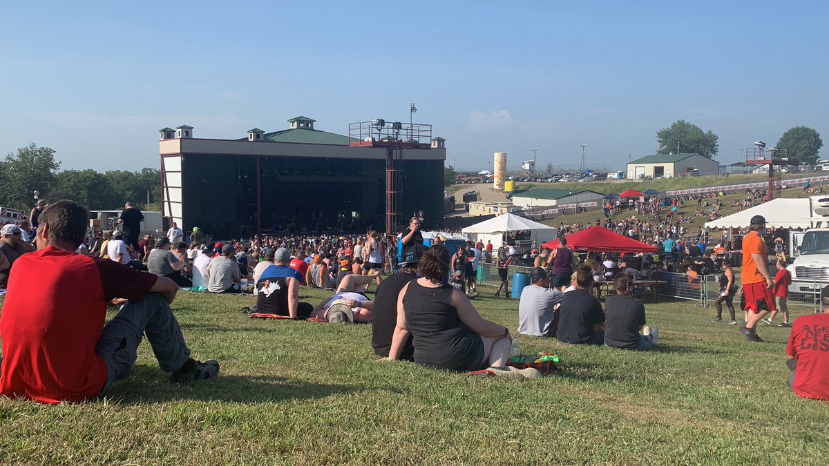 It’s hot af out… waiting for Powerman 5000