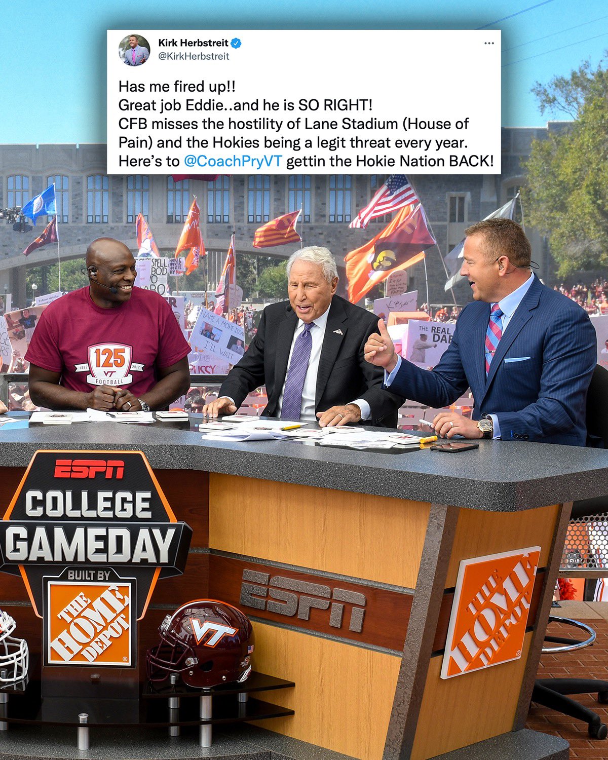 Virginia Tech Football on Twitter: "🗣🗣🗣 @KirkHerbstreit #ThisIsHome  https://t.co/d8w2IdoFYE" / Twitter