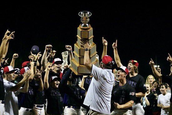 TheNECBL's tweet image. What an incredible season and a way for the @MV_Sharks to cap it all off with an undefeated run in the playoffs to win the Fay Vincent Cup! Congratulations!
