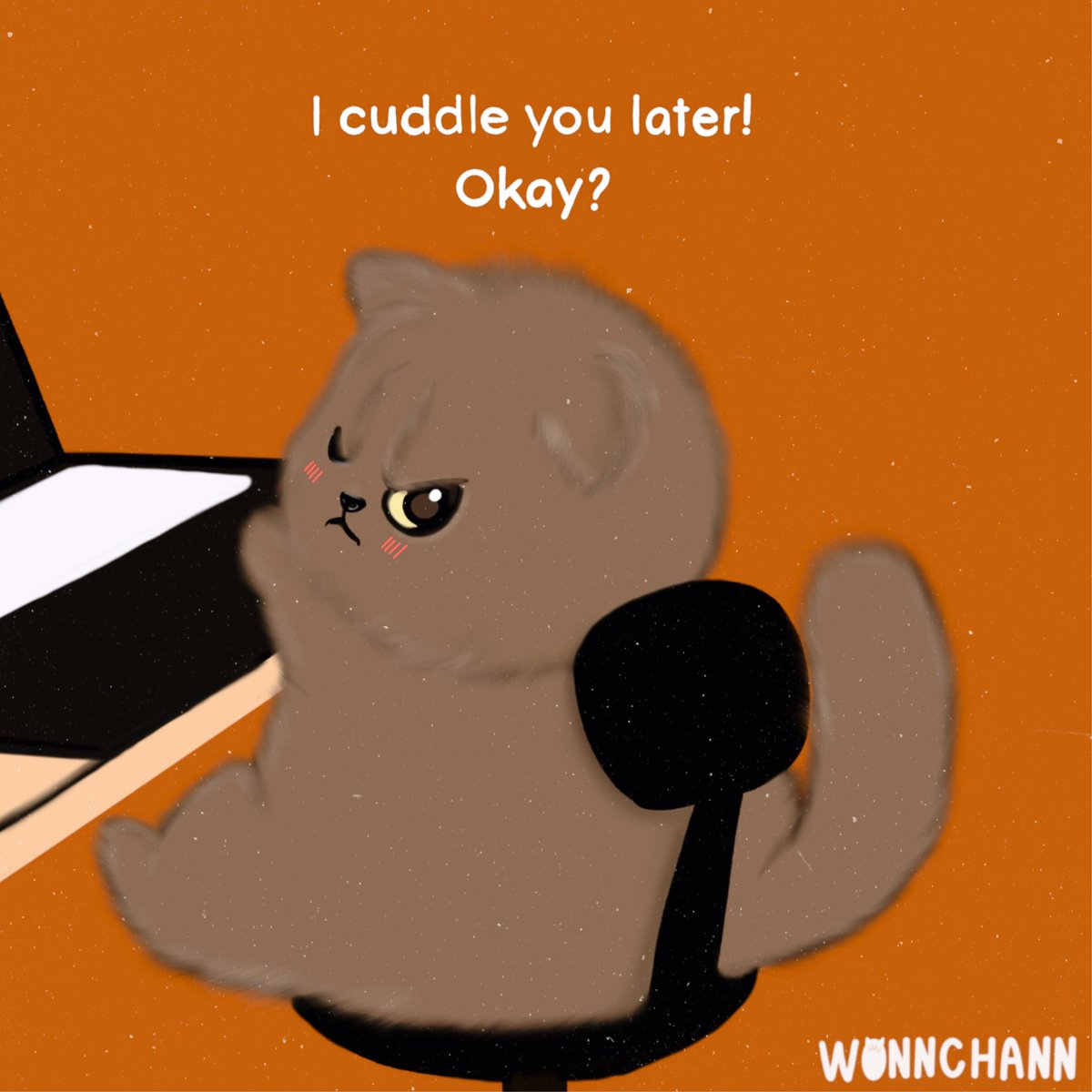 wonnchann's tweet photo. I cuddle later! okay? ❤️ https://t.co/Ew0Tiu2XvR