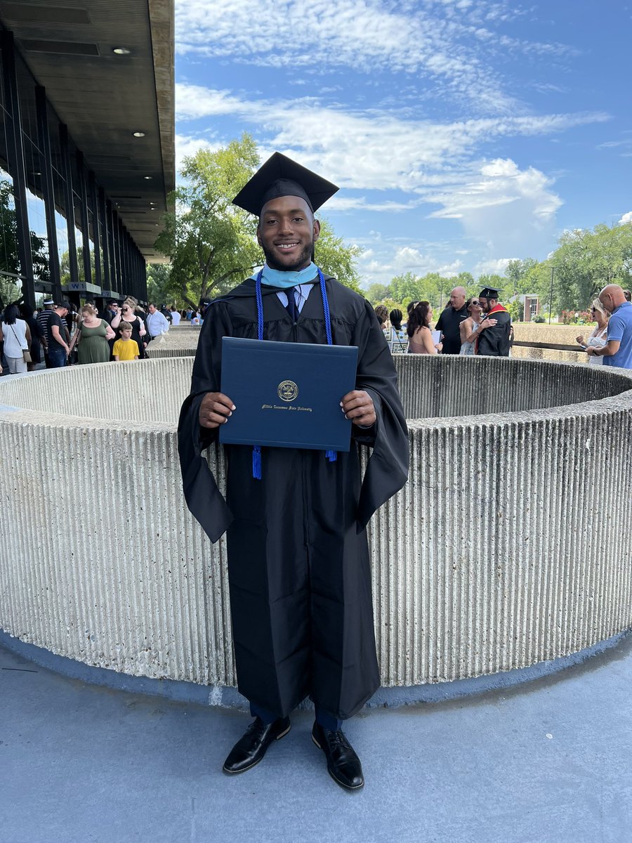 Just Want To Thank God For Allowing Me To Reach Another Level. Also Big Thanks To Everybody Who Helped Me Stay Focused And Push Through While Working and Being A Football Coach. I’m Not A Doctor Or Lawyer But My Impact Will Be Felt The Same! MASTER DEGREE ME ! #MasteredIt