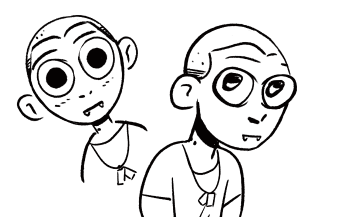tonight's doodle is: a tiny vampire 