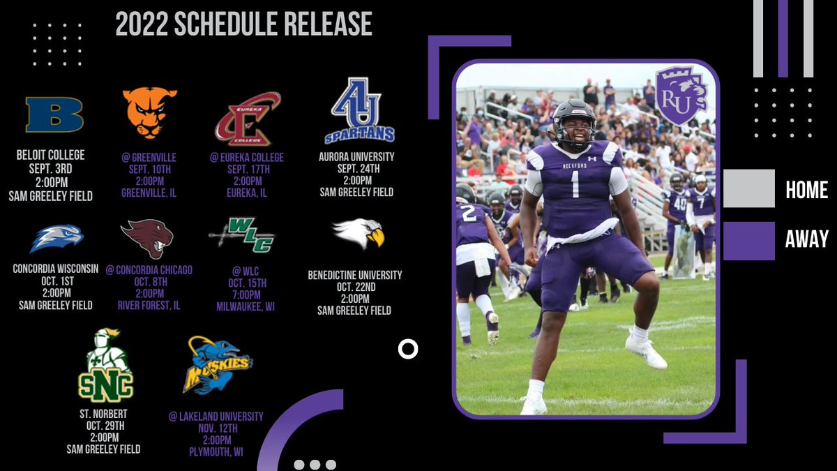 ROCKFORD UNIVERSITY 2022 SCHEDULE RELEASE 👀