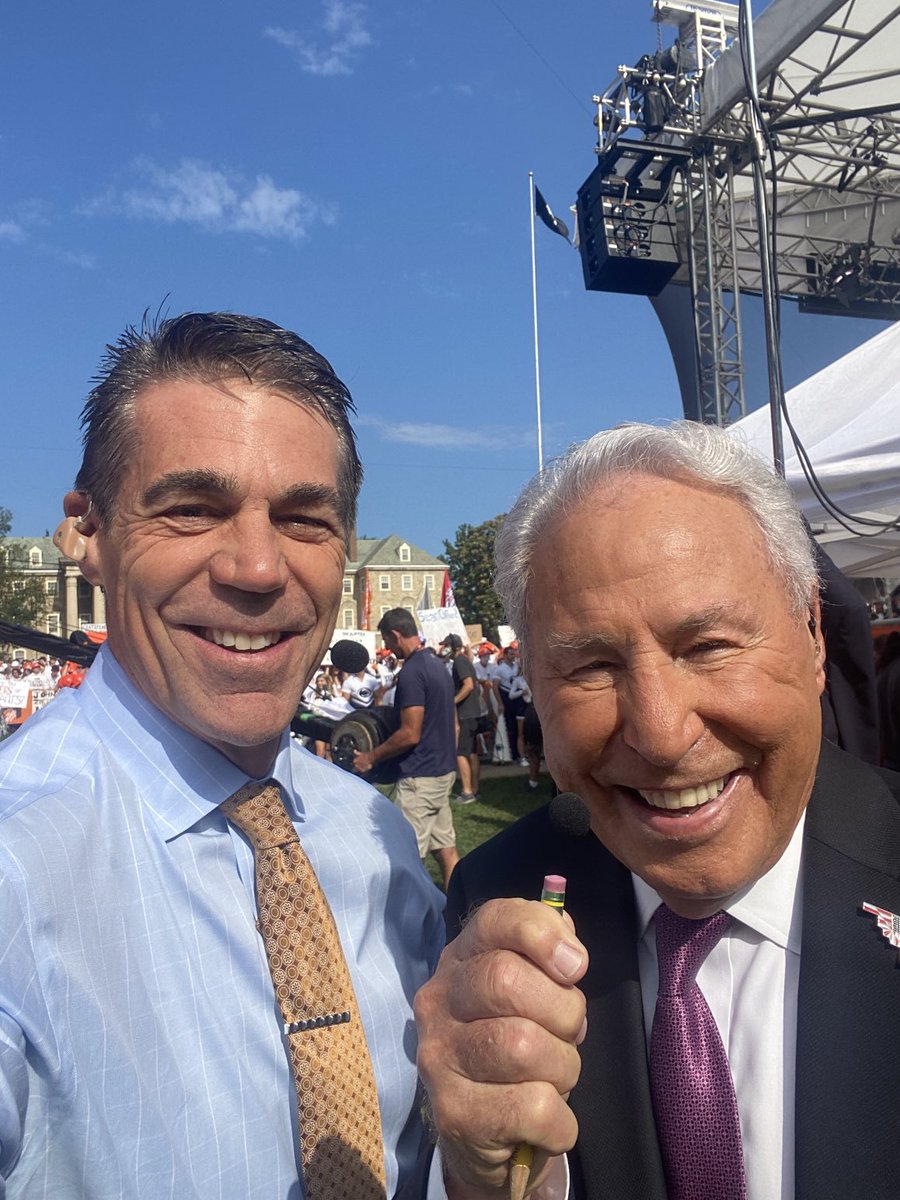 Sunday this dear friend and beloved legend celebrates his 87th birthday. Mr. Corso remains an inspiration to me, as passionate as ever about CFB and his work on ⁦<a href="/CollegeGameDay/">College GameDay</a>⁩ In our talk today, he was fired up for the new season, and 9/3 Headgear pick! Love you,LC!